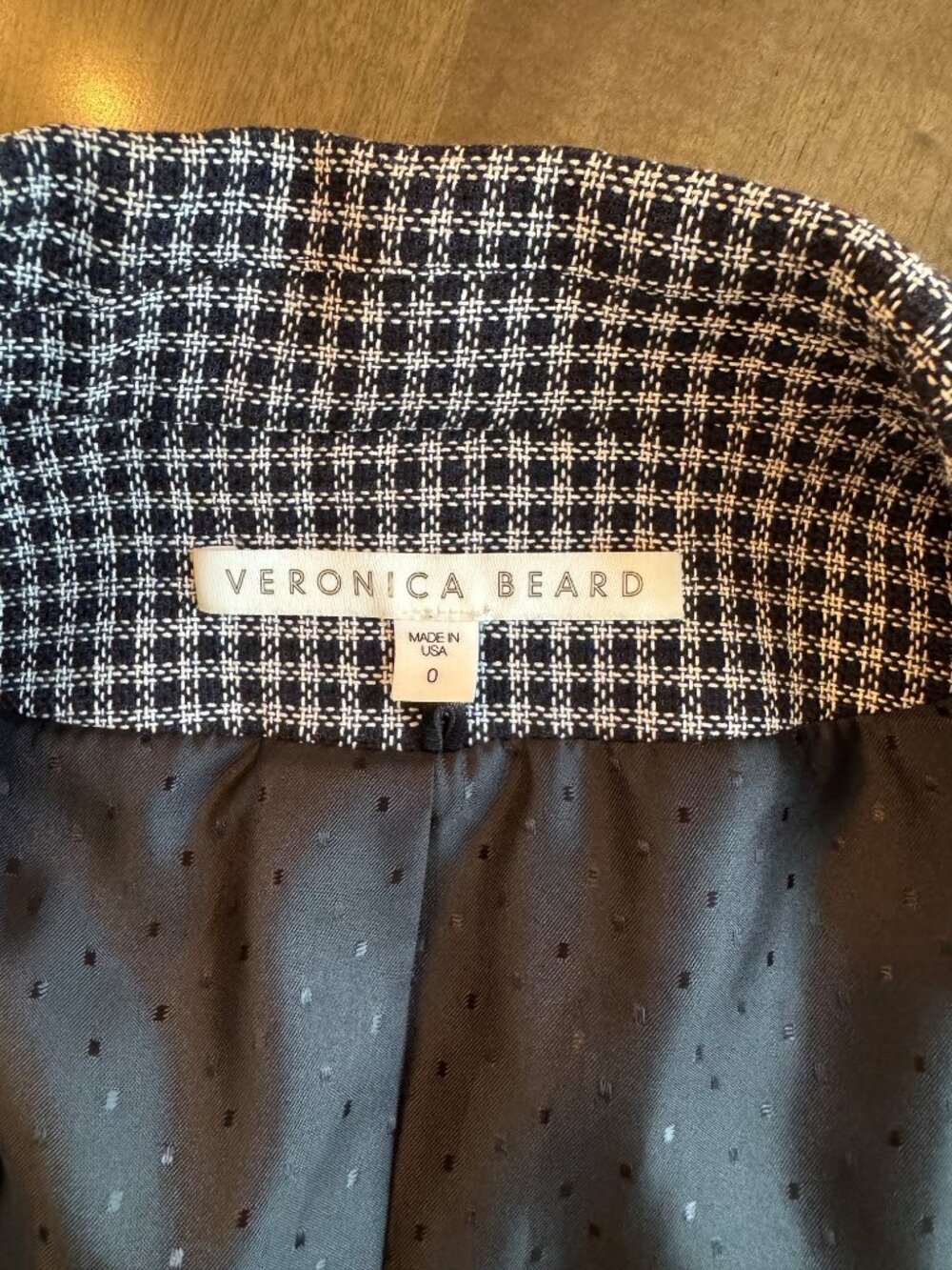 Veronica Beard Schoolboy Houndstooth Blazer Size 0 XS EUC No flaws - Picture 5 of 8